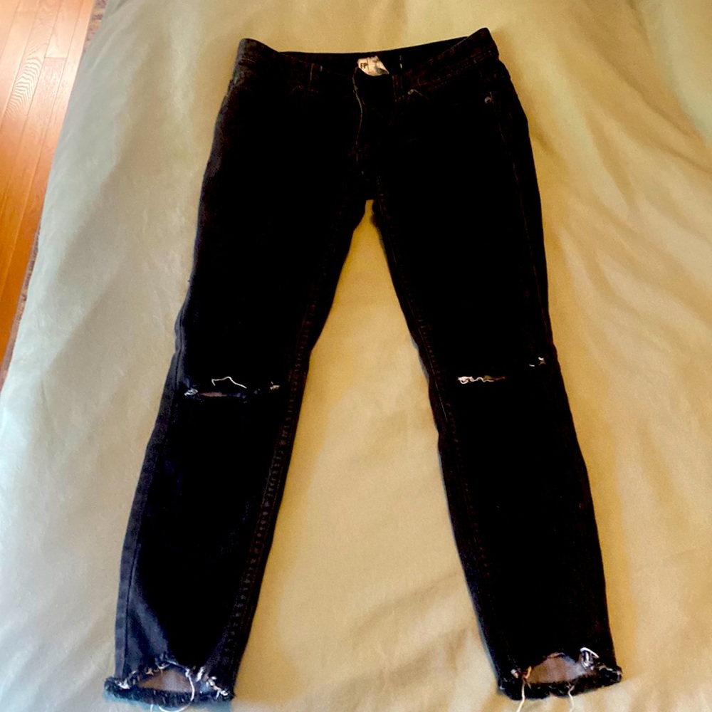 Free People size 25 black denim jeans